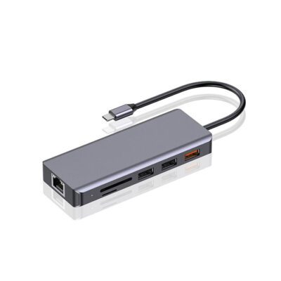 Porodo 9 in1 USB-C Hub Type-C PD HDMI Ethernet USB SD Card